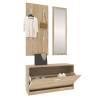 3-in-1 Shoe Cabinet Set - Sonoma Oak Engineered Wood