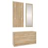 3-in-1 Shoe Cabinet Set - Sonoma Oak Engineered Wood