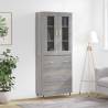 Highboard Grey Sonoma 69.5x34x180 cm Engineered Wood Colour grey sonoma Quantity in Package 1 Model 3 drawers 