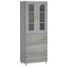 Elegant Highboard Grey Sonoma | 69.5x34x180 cm | Hipomarket