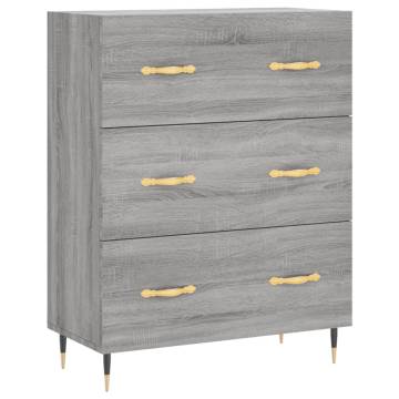 Elegant Highboard Grey Sonoma | 69.5x34x180 cm | Hipomarket