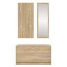 3-in-1 Shoe Cabinet Set - Sonoma Oak Engineered Wood