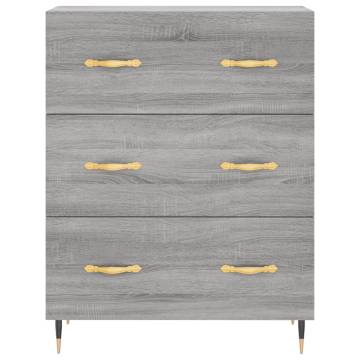 Elegant Highboard Grey Sonoma | 69.5x34x180 cm | Hipomarket