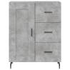 Stylish Highboard in Concrete Grey - 69.5x34x180 cm