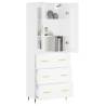 Stylish Highboard White 69.5x34x180 cm - Engineered Wood