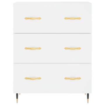 Stylish Highboard White 69.5x34x180 cm - Engineered Wood