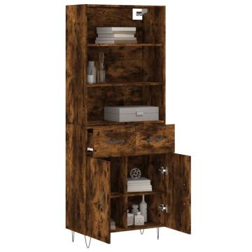 Highboard Smoked Oak - Stylish Storage Solution | HipoMarket