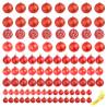 100 Piece Red Christmas Ball Set - Perfect Decor for Holidays