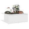 Stylish White Coffee Table 80x80 cm - Engineered Wood