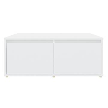 Stylish White Coffee Table 80x80 cm - Engineered Wood