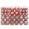 100 Pcs Pink & Rose Christmas Baubles - Perfect Tree Decor