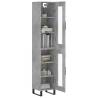 Stylish Highboard Concrete Grey - 34.5x34x180 cm