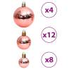 100 Pcs Pink & Rose Christmas Baubles - Perfect Tree Decor