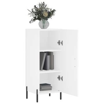 Modern White Sideboard 34.5x34x90 cm - Engineered Wood Design