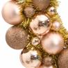 Rose Gold Christmas Wreath - 45 cm Shatterproof Decor