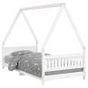 Kids Bed Frame White 90x190 cm | Solid Pine Wood Design