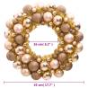 Rose Gold Christmas Wreath - 45 cm Shatterproof Decor