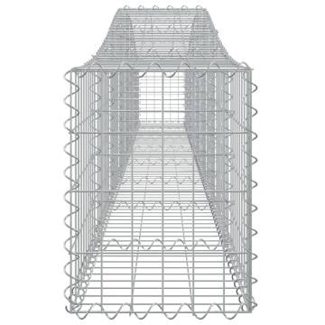 Arched Gabion Baskets - 2 pcs Galvanised Iron | Hipomarket