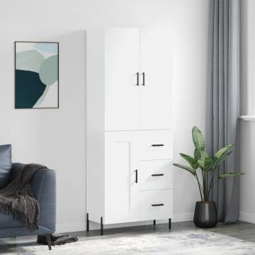 Stylish Highboard White 69.5x34x180 cm | Hipomarket