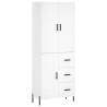 Stylish Highboard White 69.5x34x180 cm | Hipomarket