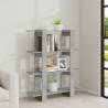 Book Cabinet/Room Divider - Concrete Grey 100x30x123.5 cm