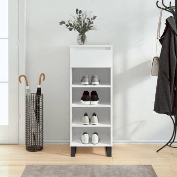 Shoe Cabinet High Gloss White - Stylish Storage Solution