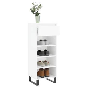 Shoe Cabinet High Gloss White - Stylish Storage Solution