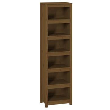 Book Cabinet Honey Brown | Solid Wood Pine 50x35x183 cm