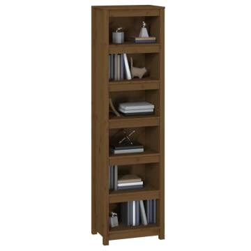 Book Cabinet Honey Brown | Solid Wood Pine 50x35x183 cm