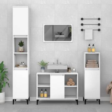 Sink Cabinet White 80x33x60 cm | Stylish Storage Solution