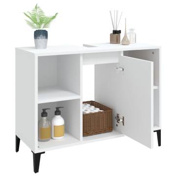 Sink Cabinet White 80x33x60 cm | Stylish Storage Solution