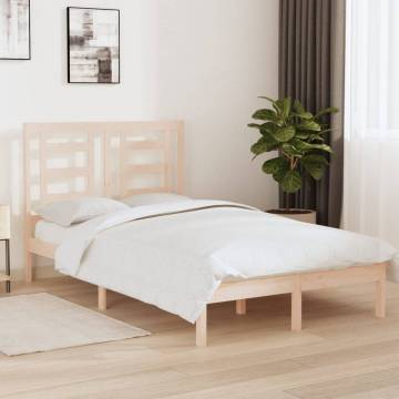 Solid Wood Pine Bed Frame 120x200 cm - Modern & Sturdy