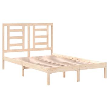 Solid Wood Pine Bed Frame 120x200 cm - Modern & Sturdy