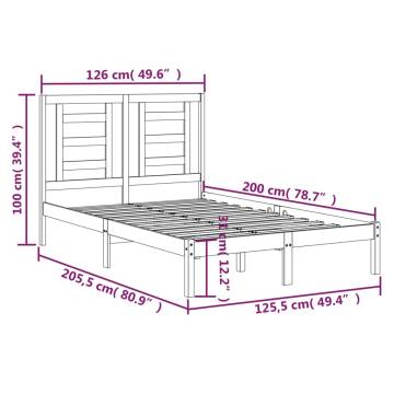 Solid Wood Pine Bed Frame 120x200 cm - Modern & Sturdy