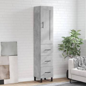 Highboard Concrete Grey - Stylish Engineered Wood Storage