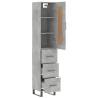 Highboard Concrete Grey - Stylish Engineered Wood Storage