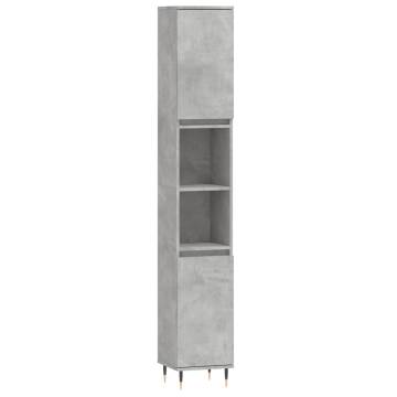 Concrete Grey Bathroom Cabinet - Stylish & Functional Storage