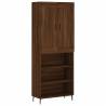 Stylish Highboard in Brown Oak | Engineered Wood Storage