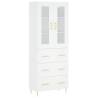 Elegant Highboard White 69.5x34x180 cm | HipoMarket UK