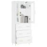 Elegant Highboard White 69.5x34x180 cm | HipoMarket UK