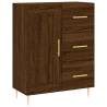 Stylish Highboard Brown Oak - 69.5x34x180 cm - Hipomarket