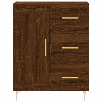 Stylish Highboard Brown Oak - 69.5x34x180 cm - Hipomarket