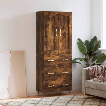 Elegant Highboard in Smoked Oak | Stylish Storage Solution