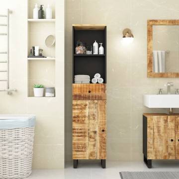 Stylish Bathroom Cabinet - Solid Mango Wood 38x33x160 cm