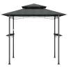 BBQ Gazebo with Side Shelves - Anthracite Steel 240x150 cm