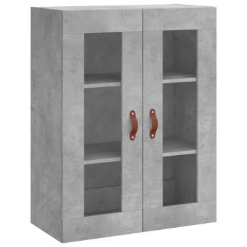 Highboard Concrete Grey - Stylish Storage Solution (69.5x34x180 cm)