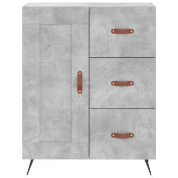 Highboard Concrete Grey - Stylish Storage Solution (69.5x34x180 cm)