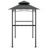 BBQ Gazebo with Side Shelves - Anthracite Steel 240x150 cm