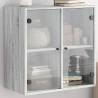 Wall Cabinet with Glass Doors Grey Sonoma 68x37x68.5 cm Colour grey sonoma Quantity in Package 1 Number of 