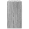 Elegant Grey Sonoma Wall Cabinet with Glass Doors - 68x37 cm